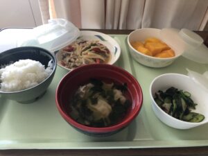 入院初日のお昼ご飯